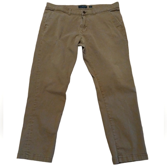 Lucky Brand Jeans Mens 40x32 Brown Type Military Field Pants Fade Distress - Picture 2 of 9